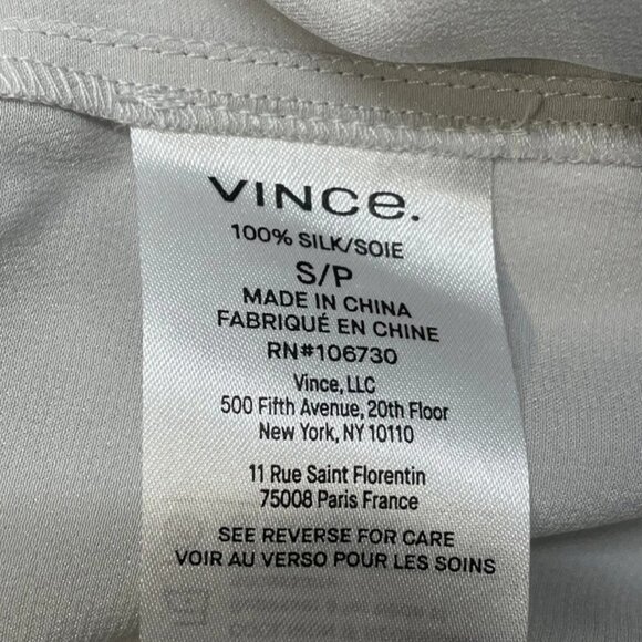 NEW VINCE Women’s Band Collar Blouse – Salt Glass (Grey) Size S – Long Sleeve - Picture 5 of 8